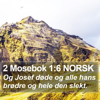 2 Mosebok 1:6 NORSK Bible Verse Image
