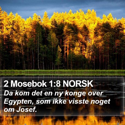 2 Mosebok 1:8 NORSK Bible Verse Image