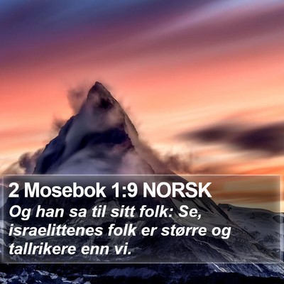 2 Mosebok 1:9 NORSK Bible Verse Image