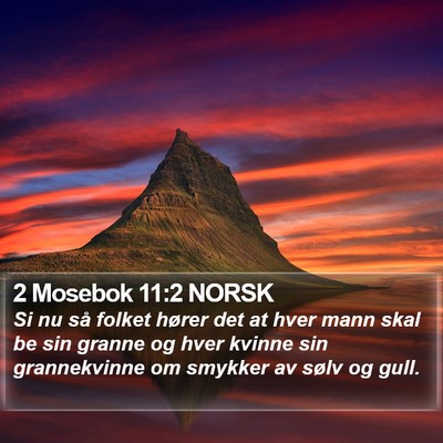 2 Mosebok 11:2 NORSK Bible Verse Image