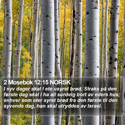 2 Mosebok 12:15 NORSK Bible Verse Image