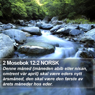 2 Mosebok 12:2 NORSK Bible Verse Image
