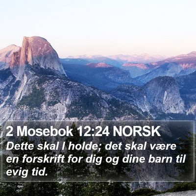 2 Mosebok 12:24 NORSK Bible Verse Image