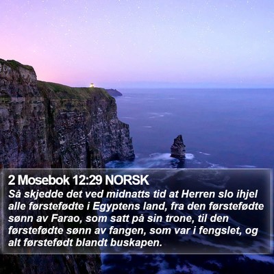 2 Mosebok 12:29 NORSK Bible Verse Image