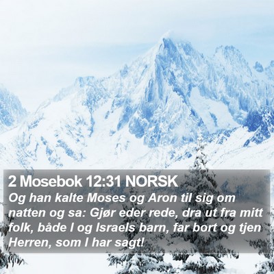 2 Mosebok 12:31 NORSK Bible Verse Image