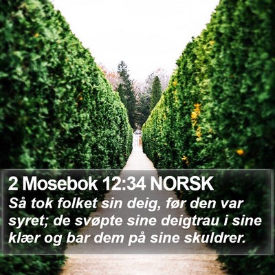 2 Mosebok 12:34 NORSK Bible Verse Image