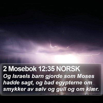 2 Mosebok 12:35 NORSK Bible Verse Image