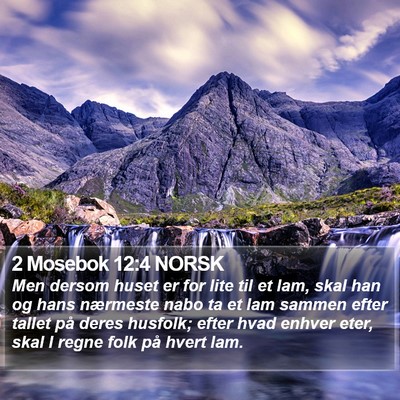 2 Mosebok 12:4 NORSK Bible Verse Image