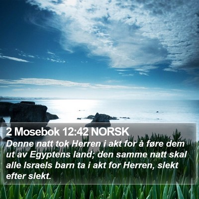 2 Mosebok 12:42 NORSK Bible Verse Image