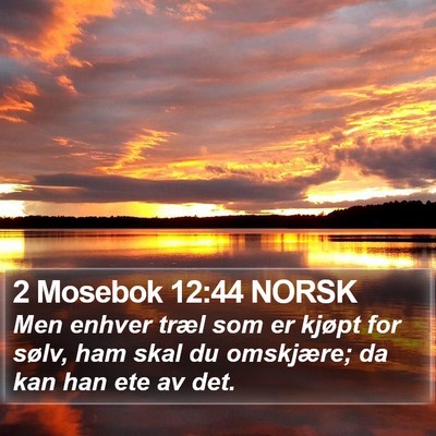 2 Mosebok 12:44 NORSK Bible Verse Image