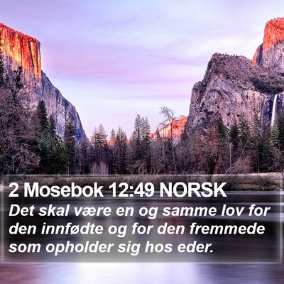 2 Mosebok 12:49 NORSK Bible Verse Image