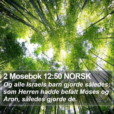 2 Mosebok 12:50 NORSK Bible Verse Image