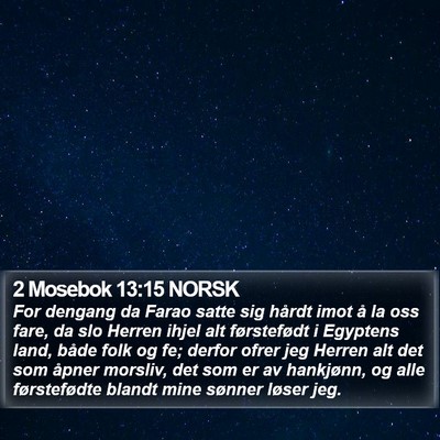 2 Mosebok 13:15 NORSK Bible Verse Image