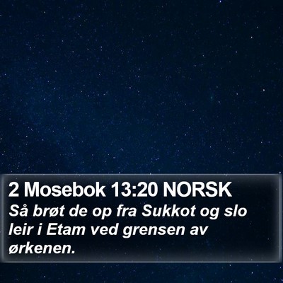 2 Mosebok 13:20 NORSK Bible Verse Image
