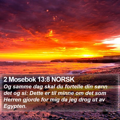 2 Mosebok 13:8 NORSK Bible Verse Image