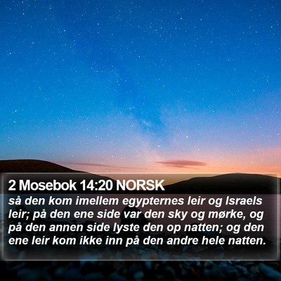 2 Mosebok 14:20 NORSK Bible Verse Image