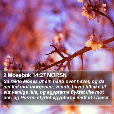 2 Mosebok 14:27 NORSK Bible Verse Image