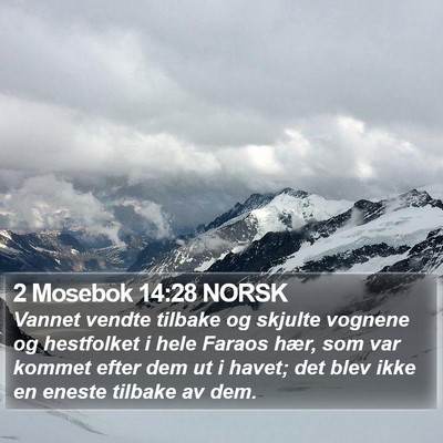 2 Mosebok 14:28 NORSK Bible Verse Image