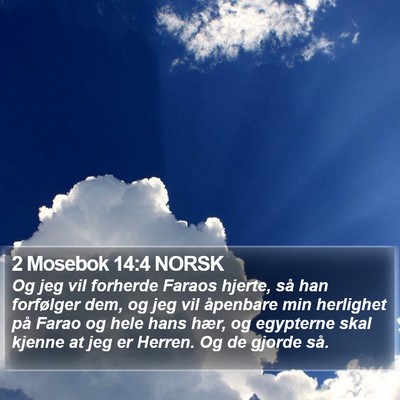 2 Mosebok 14:4 NORSK Bible Verse Image