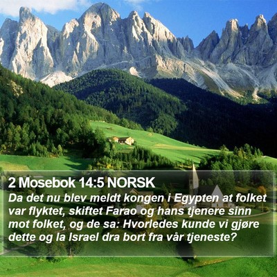 2 Mosebok 14:5 NORSK Bible Verse Image