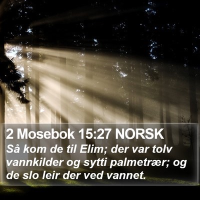 2 Mosebok 15:27 NORSK Bible Verse Image