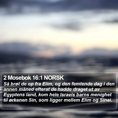 2 Mosebok 16:1 NORSK Bible Verse Image