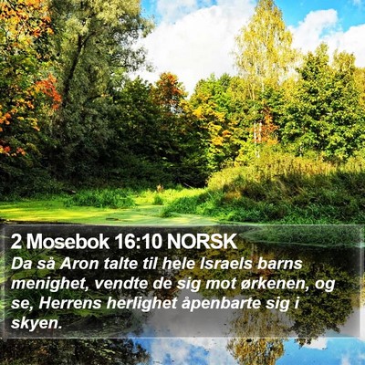 2 Mosebok 16:10 NORSK Bible Verse Image