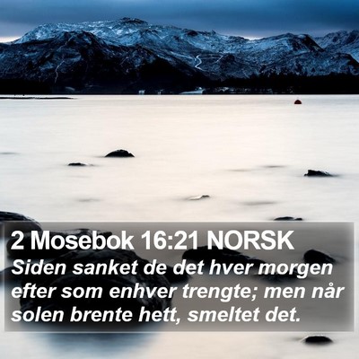 2 Mosebok 16:21 NORSK Bible Verse Image