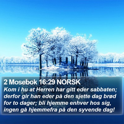 2 Mosebok 16:29 NORSK Bible Verse Image