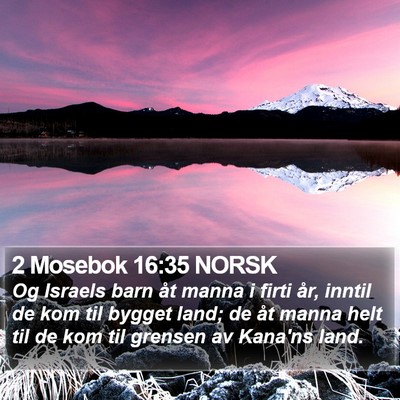 2 Mosebok 16:35 NORSK Bible Verse Image