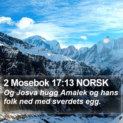 2 Mosebok 17:13 NORSK Bible Verse Image