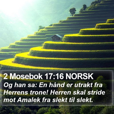 2 Mosebok 17:16 NORSK Bible Verse Image