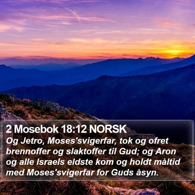 2 Mosebok 18:12 NORSK Bible Verse Image