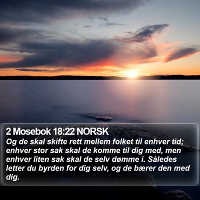 2 Mosebok 18:22 NORSK Bible Verse Image