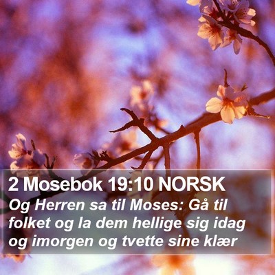 2 Mosebok 19:10 NORSK Bible Verse Image