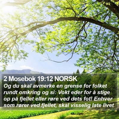 2 Mosebok 19:12 NORSK Bible Verse Image