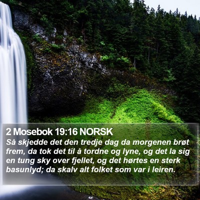 2 Mosebok 19:16 NORSK Bible Verse Image