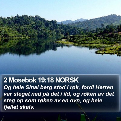 2 Mosebok 19:18 NORSK Bible Verse Image