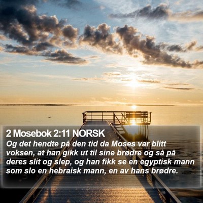 2 Mosebok 2:11 NORSK Bible Verse Image