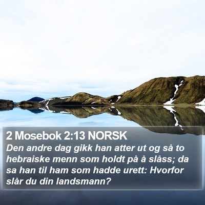 2 Mosebok 2:13 NORSK Bible Verse Image