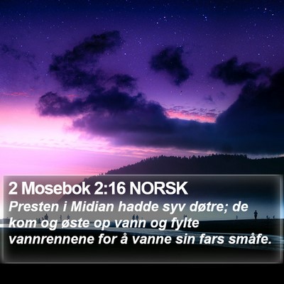 2 Mosebok 2:16 NORSK Bible Verse Image