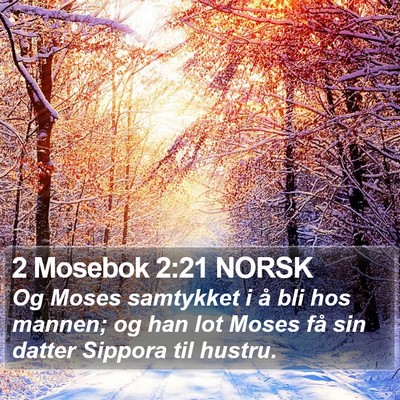 2 Mosebok 2:21 NORSK Bible Verse Image
