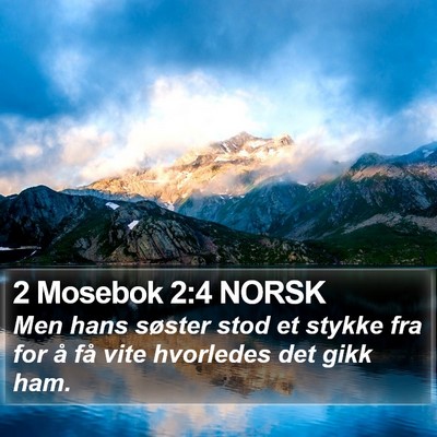 2 Mosebok 2:4 NORSK Bible Verse Image