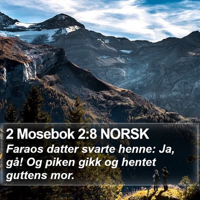2 Mosebok 2:8 NORSK Bible Verse Image