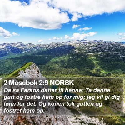 2 Mosebok 2:9 NORSK Bible Verse Image