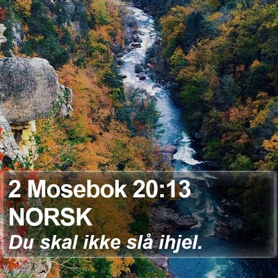 2 Mosebok 20:13 NORSK Bible Verse Image