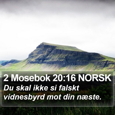 2 Mosebok 20:16 NORSK Bible Verse Image