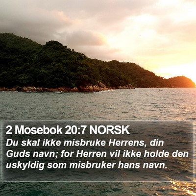 2 Mosebok 20:7 NORSK Bible Verse Image