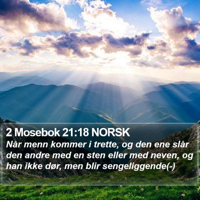 2 Mosebok 21:18 NORSK Bible Verse Image