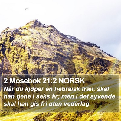 2 Mosebok 21:2 NORSK Bible Verse Image